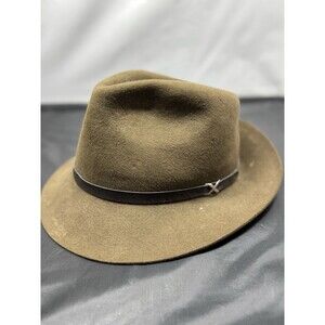 INDIANA JONES Miller Hats Brown Fur Felt Brown Fedora Hat Size XL